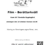 Film/berättarkväll, obs datum!