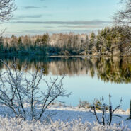 Tävelsåssjön i vinterskrud